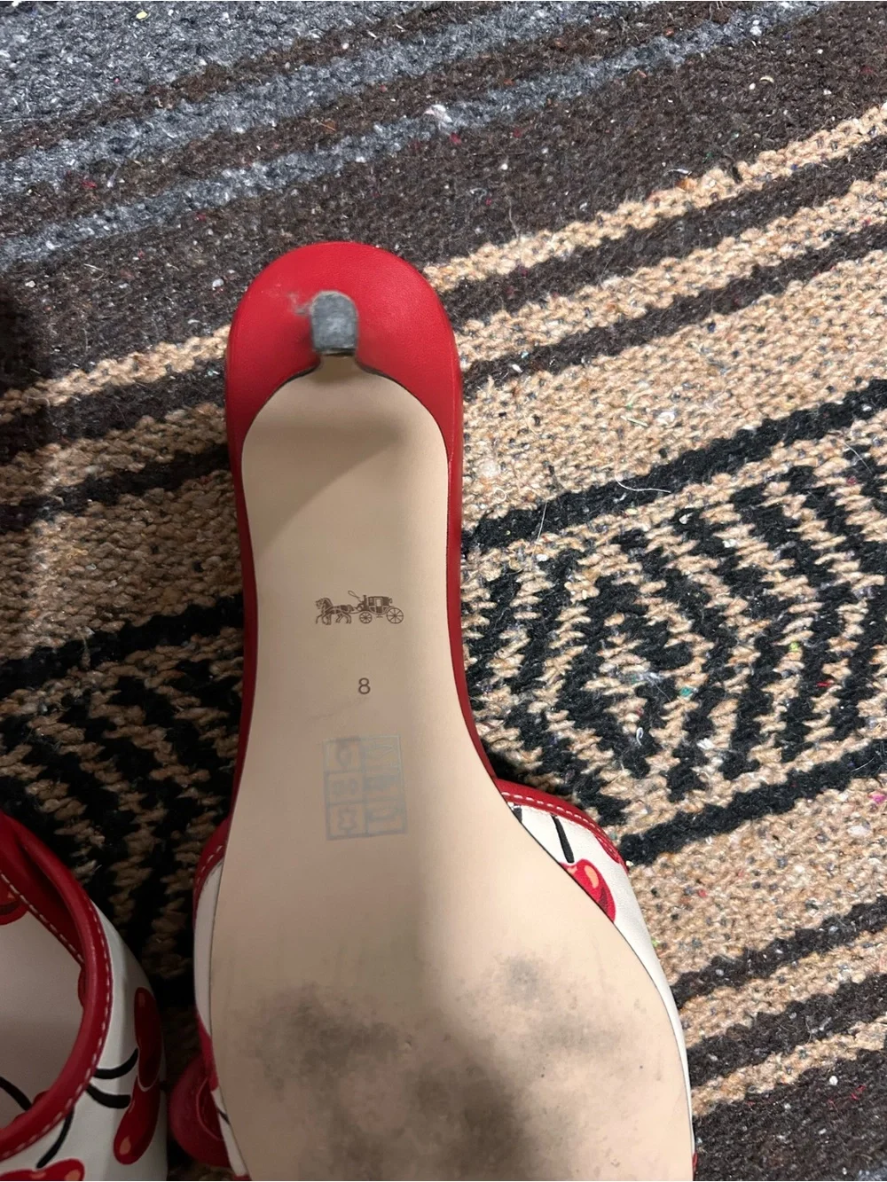 Coach Red Cherry-Print Heels